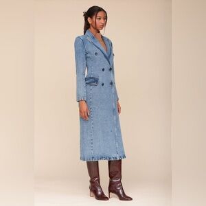 Avec Les Filles Double Breasted Trench Coat Size Medium